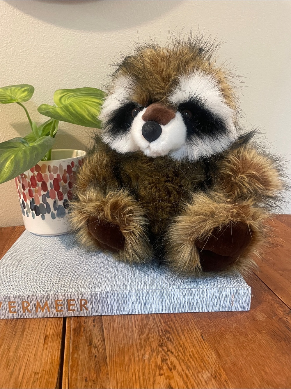 Fluffy Raccoon Plush Stuffed Animal – 11" – Brown & Black – Aurora World